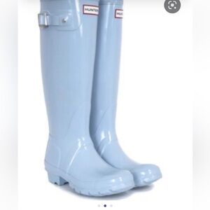 Hunter Sky Blue Tall Boots